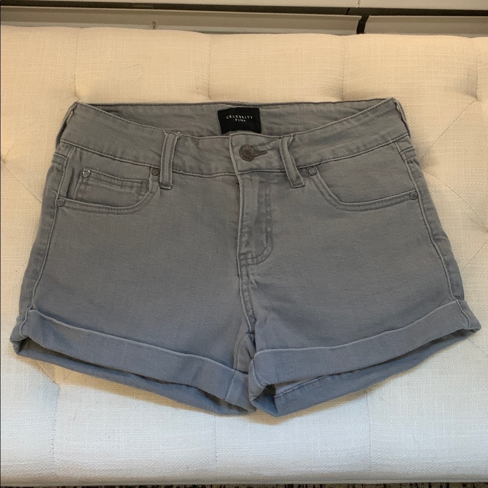 Gray Denim Shorts